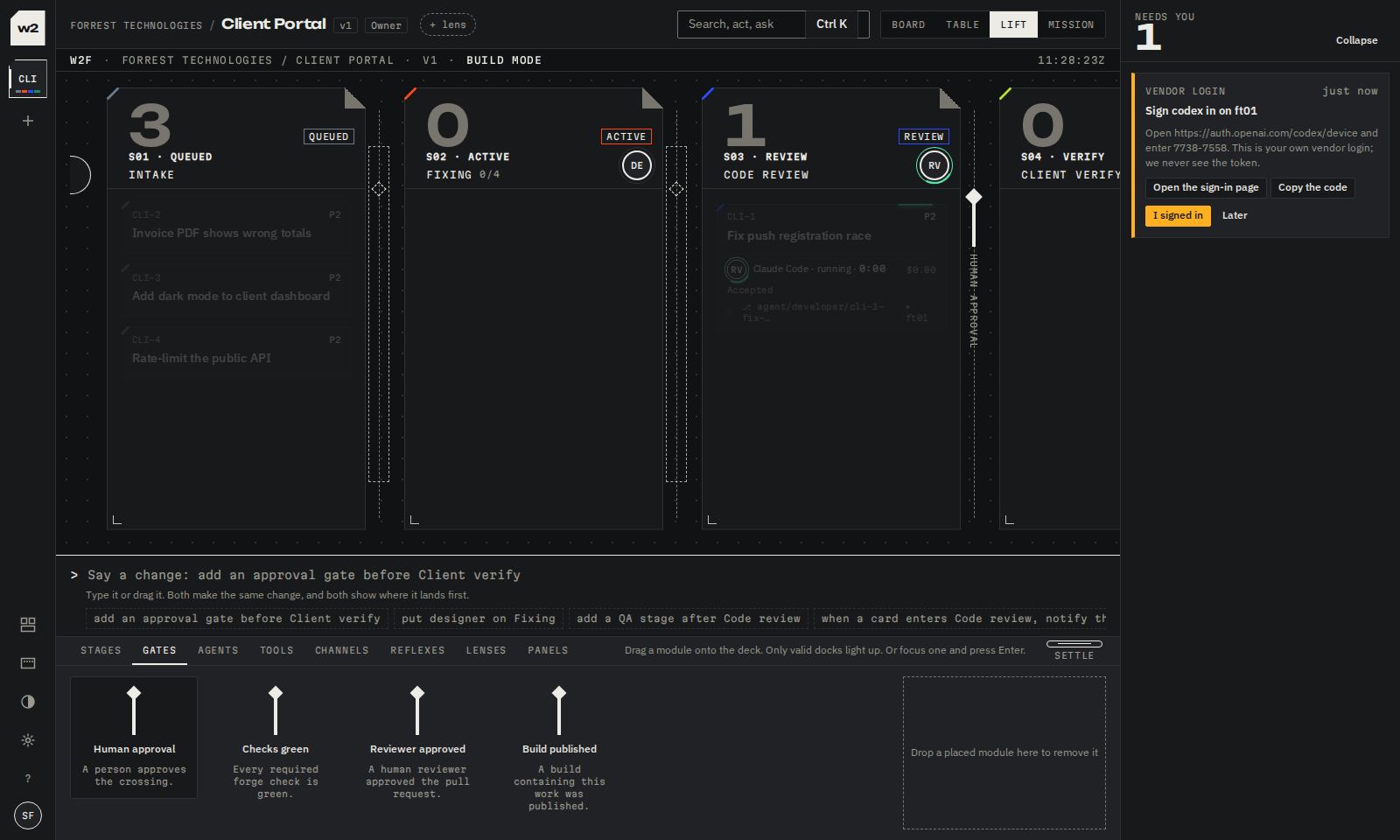 Build mode with docking guides